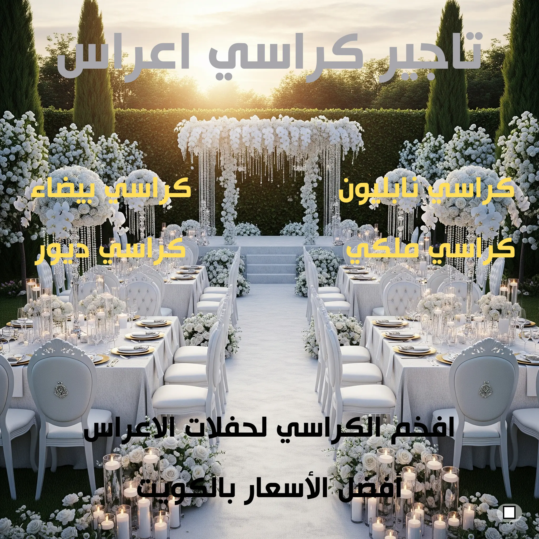تاجير كراسي اعراس 96638820📞 | افخم انواع الكراسي للمناسبات
