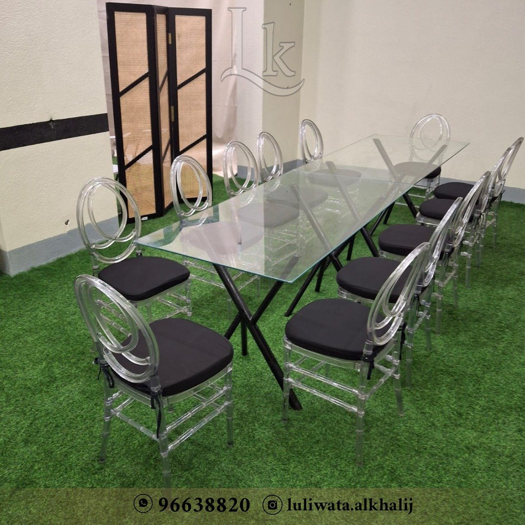 تاجير كراسي شفافة الكويت | فخامة وأناقة مع لؤلؤة الكويت